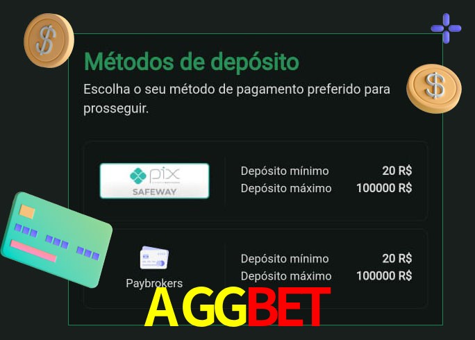 O cassino AGGBET oferece uma grande variedade de métodos de pagamento